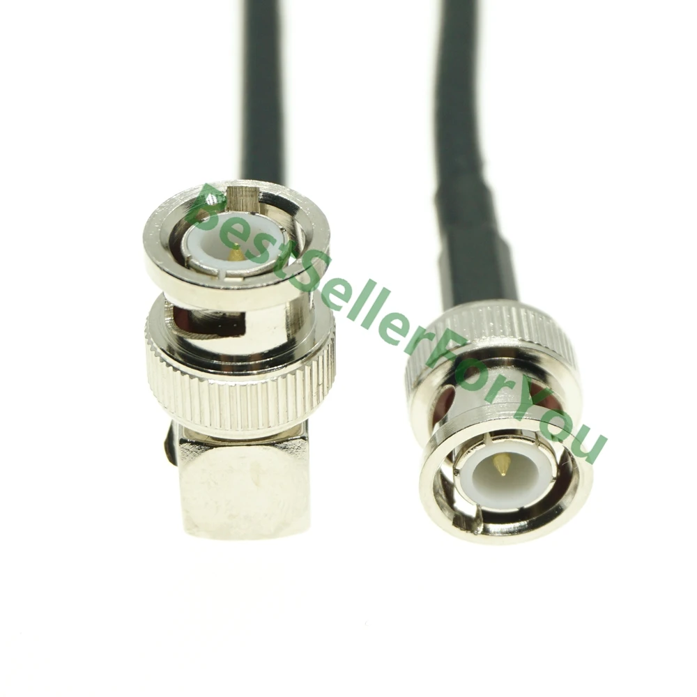 

15/30/50/100cm BNC Male Right Angle to BNC Male straight RF Pigtail Cable RG58