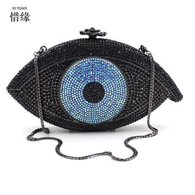 

XIYUAN BRAND fashion Cute Big Eye Handbag Designer Messenger evening Bags Luxury Women Silver Shoulder Bag Famous Brand bolso