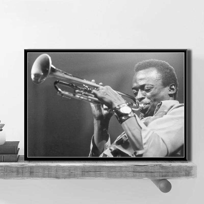 P824 Miles Davis Blue Jazz лучший Музыкальный Саксофон художественная живопись Шелковый Холст плакат настенный домашний декор