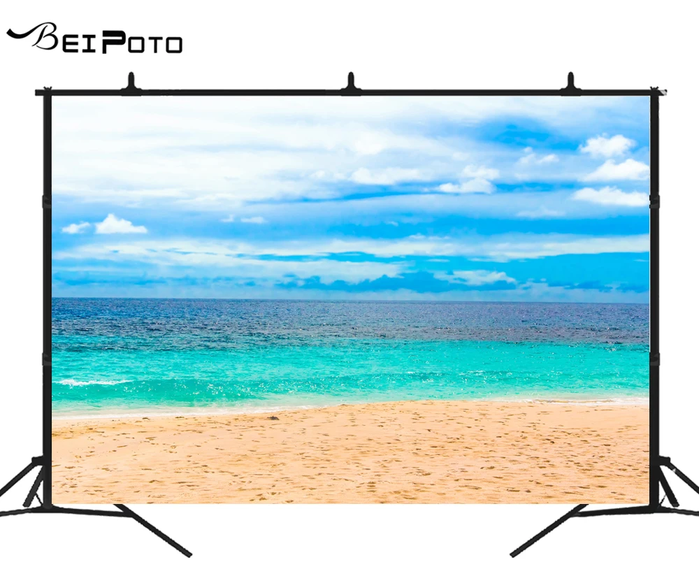 BEIPOTO Лето голубое небо море остров пляж фотографии фоны фото фон студия реквизит