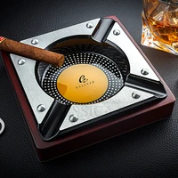 galiner red wood cigar ashtray home metal ash tray outdoor luxury 4 holder cigar cigarette ashtrays for cohiba cigar accessories