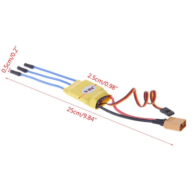 XXD 30A RC ESC бесщеточный контроллер скорости двигателя для вертолета T rex 450 I403|Детали