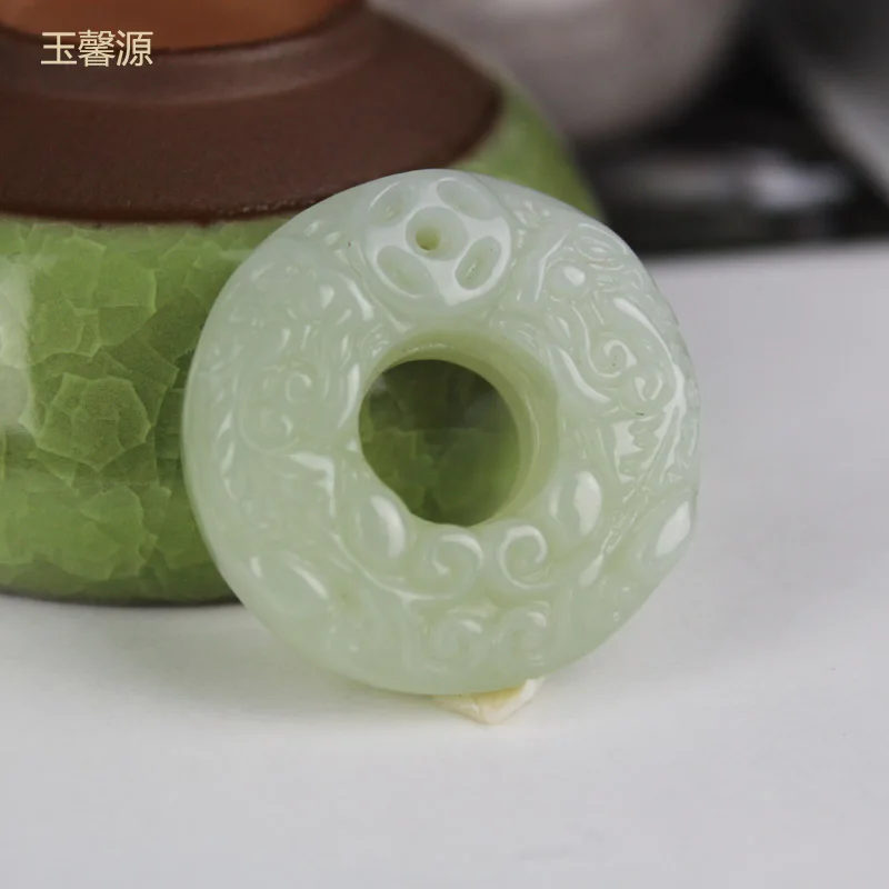 Подвески и ожерелья из натурального нефрита Hetian ручная работа амулет на удачу с