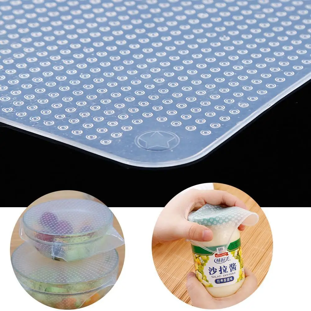 4 шт./лот пищевая свежая Саран обертка многофункциональная многоразовая