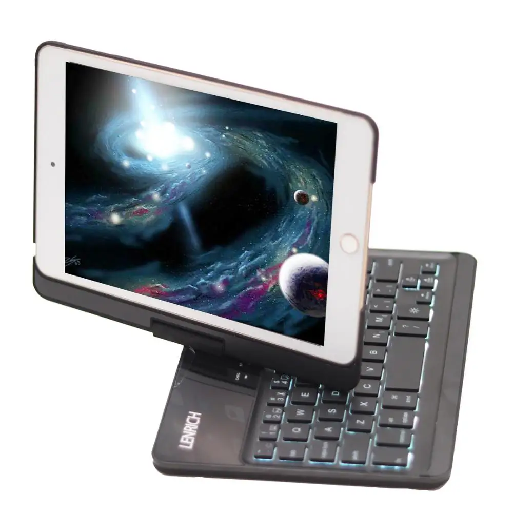 Для нового iPad Mini 5 2019 & 4 чехол с клавиатурой подсветкой Lenrich Slim 360 градусов