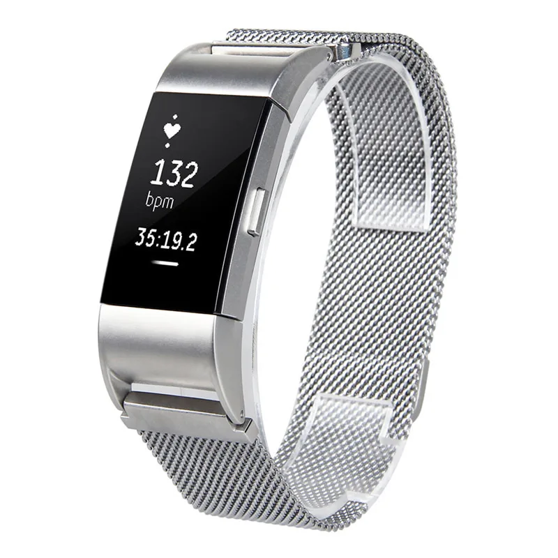 VIGOSS 2017 новые Milanese Loop магнитные часы Band для Fitbit заряд 2 полосы Нержавеющая сталь