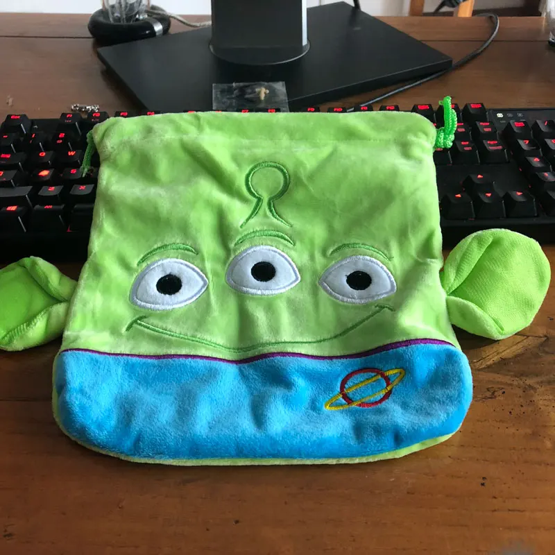 IVYYE 1 шт., сумка для хранения игрушек с изображением инопланетян, Кумамон, мультяшная сумка на шнурке, милые плюшевые сумки для хранения, сумка для макияжа, комплект для монет, Карманный Кошелек, новинка - Цвет: As Picture