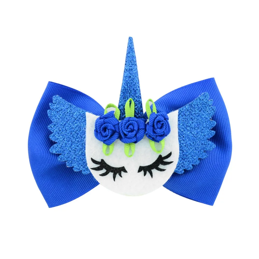 Заколки для волос с бантом в виде милых глаз 6 шт./лот бутиковая лента бант рогом