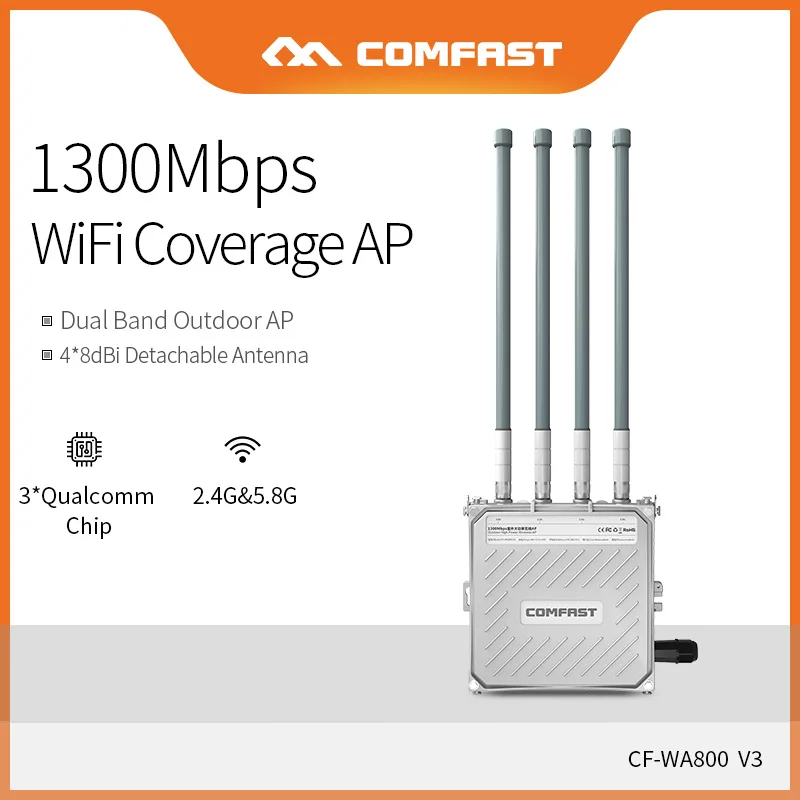 Comfast высокая мощность 1300 Мбит/с двухдиапазонный 2 4G и 5 8G беспроводной Wi Fi AP роутер