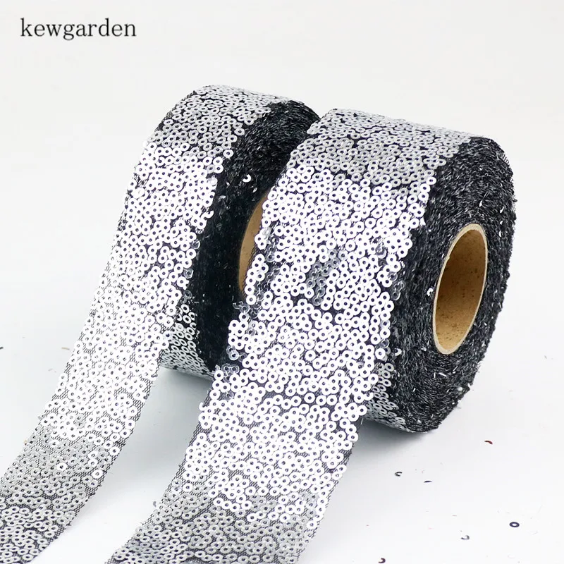 Kewgarden 1 1/4 &quot2&quot 30 мм 50 Блестки Вуаль ткань атласная лента вручную изготовленная DIY