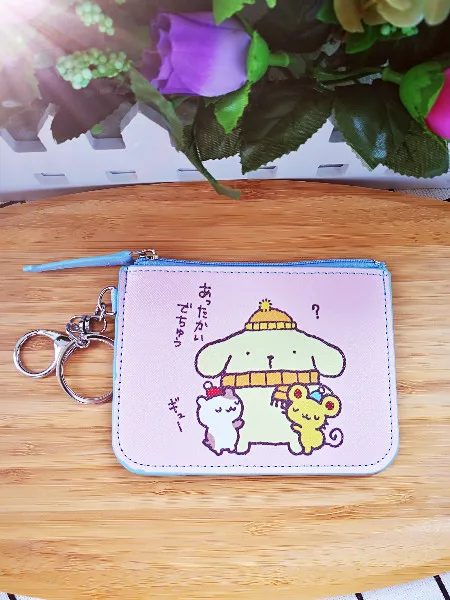 see chart IVYYE PomPom Purin аниме oroll аниме, плюшевая визитница из искусственной кожи с мультяшным рисунком, Кредитные ID сумки на молнии, портмоне, автобус, карты, кошелек, детские подарки для девочек, Новинка - Цвет: see chart