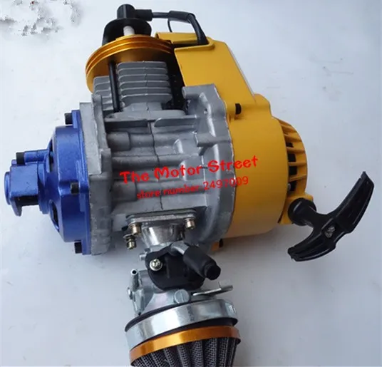 Синяя производительность двигатель 49 куб. См мини мотоцикл квадроцикл карманный