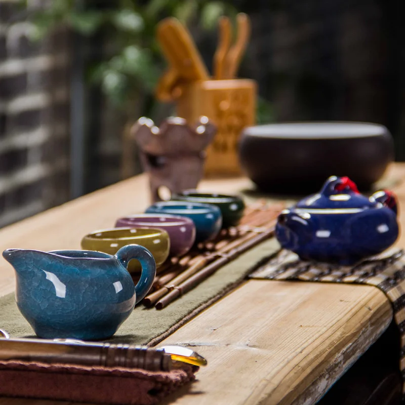 Чайные наборы кунг фу фарфоровый чайник с трещинами для льда керамические чайные