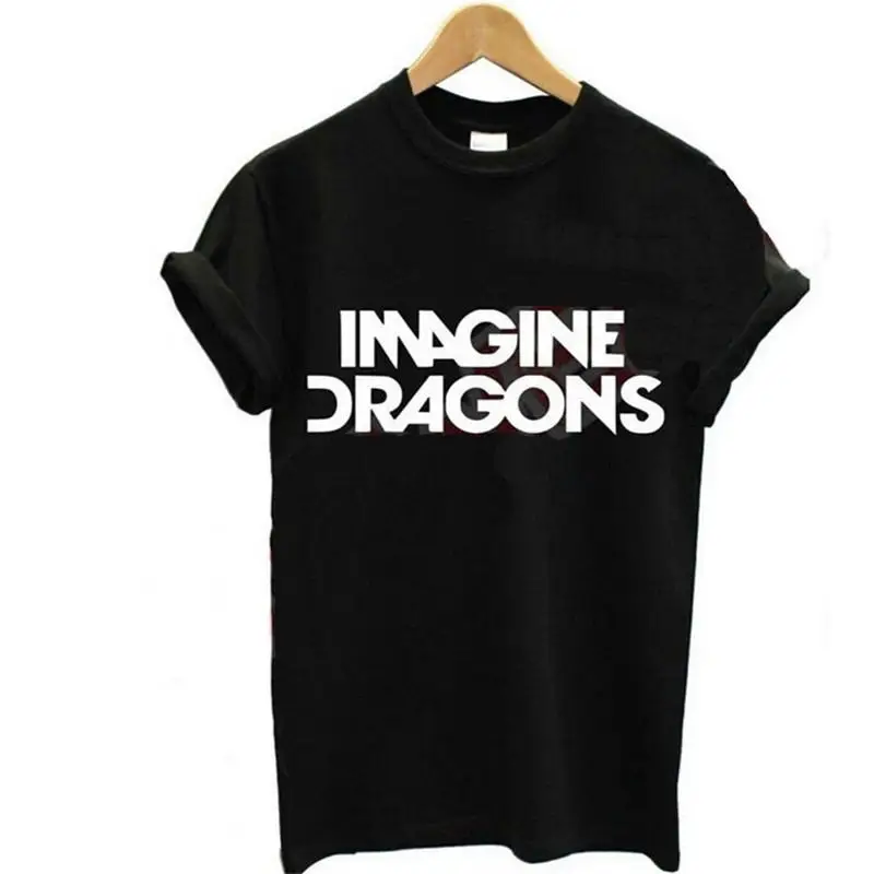 Новая летняя футболка женская мода IMAGINE DRAGONS Принт футболки с коротким рукавом