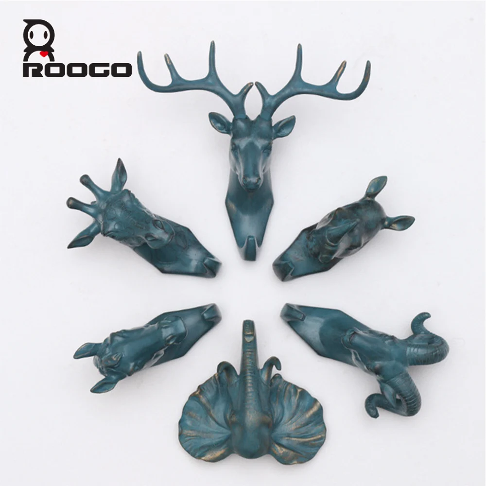 Настенный держатель для ключей Roogo настенный крючок в виде головы оленя