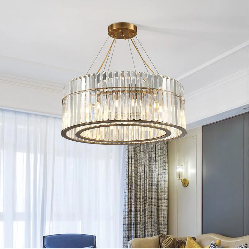 Современная хрустальная люстра золотого цвета дизайнерская индивидуальная