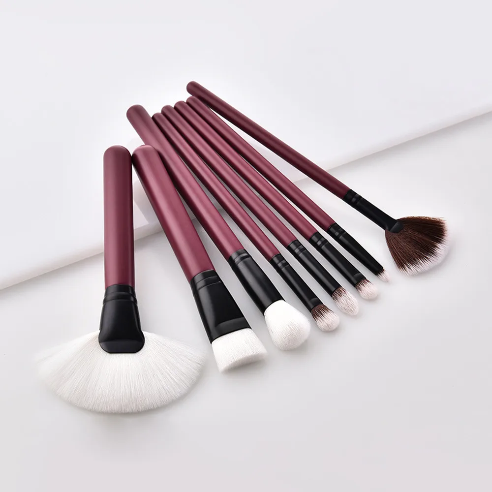 GUJHUI Роскошные professional Pennello да trucco 8 шт. косметическая с деревянной ручкой расчёски