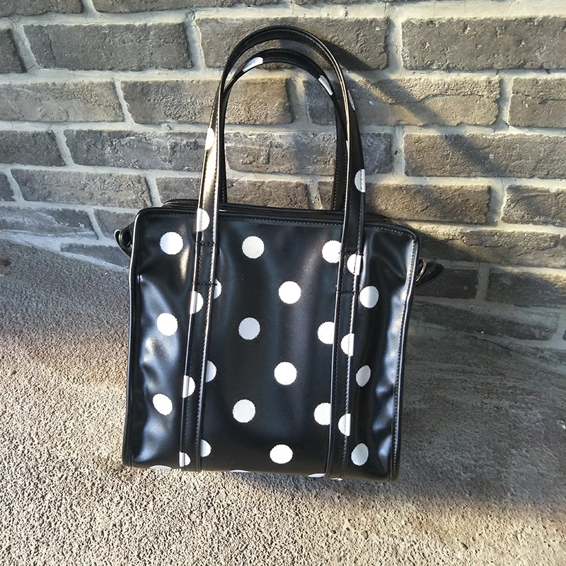 Винтажная модная черная Женская Повседневная сумка из искусственной кожи в