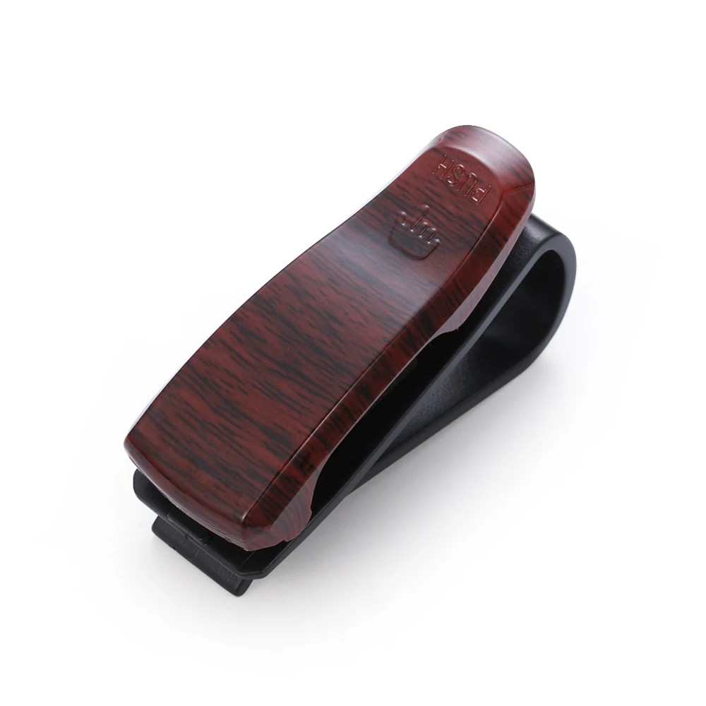 Держатель для очков из АБС-пластика Чехол с текстурой древесины автомобильный