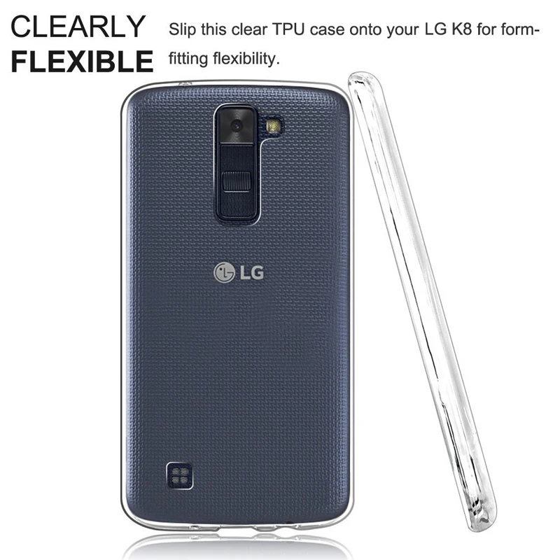 Мягкий ТПУ чехол для lg k8 Tpu для lg k8 LTE K350 K350E K350N для lg k8 Coque прозрачный силиконовый чехол на K8