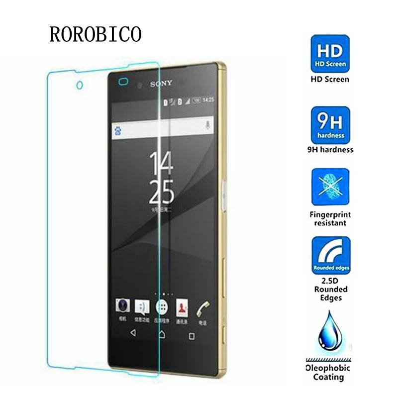 ROROBICO закаленное стекло для Sony Xperia Z5 Compact Z5mini Dual E6603 E6633 Premium plus Ультра Защитная