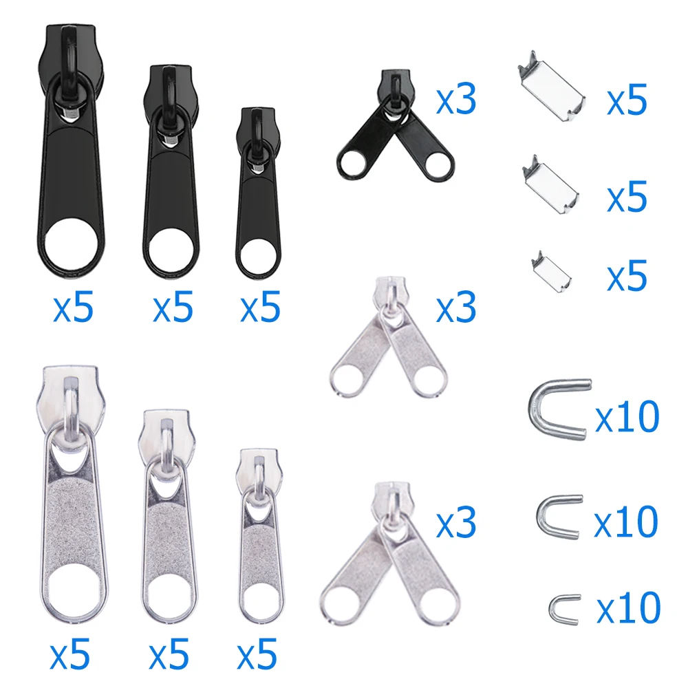 84pcs Zipper Repair Kit Sliders Tool Zippers Replacement Rescue Sew Instant For Clothing Garment Camping Tent | Дом и сад