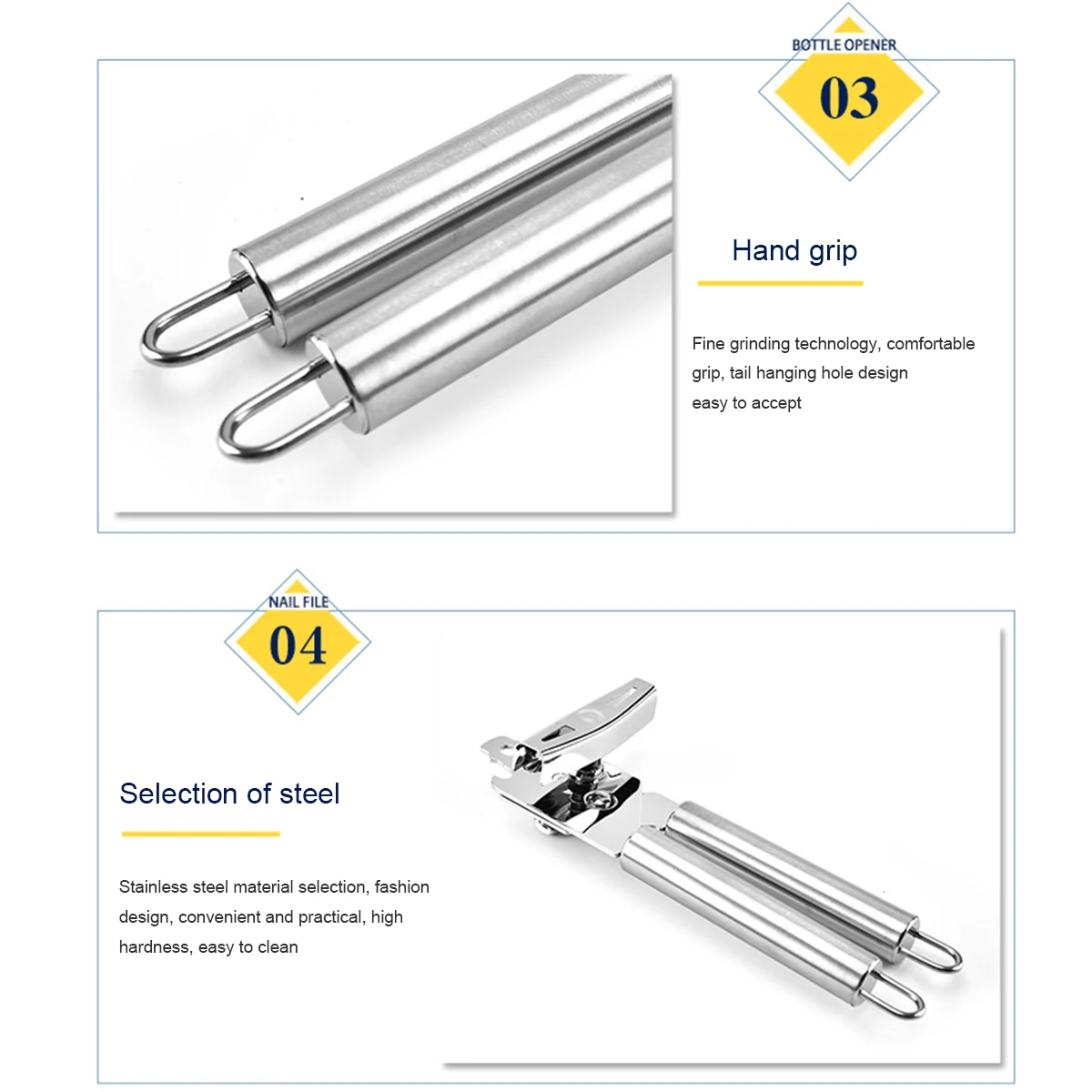 Открывалка для банок из нержавеющей стали Профессиональный Эргономичный ручной