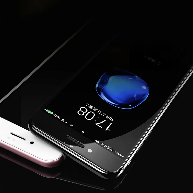 Baixin закаленное стекло для iPhone X 7 8 plus защита экрана 4D полное покрытие изогнутые