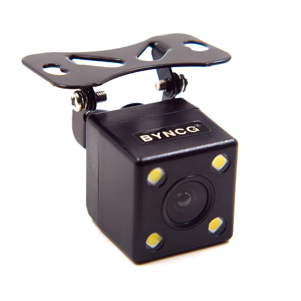 Универсальная автомобильная камера заднего вида CCD 4 светодиода с функцией