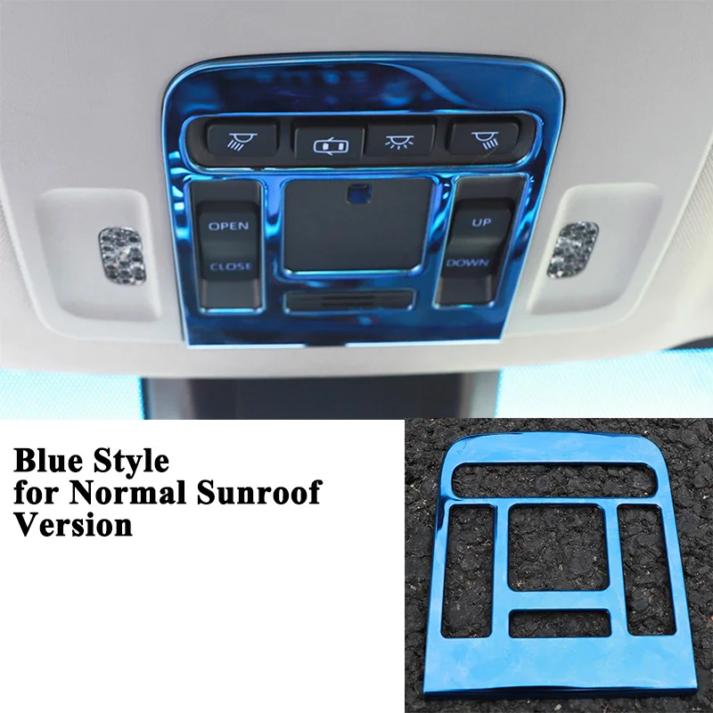 Blue Style 1 шт. SEEYULE Стайлинг автомобиля Передняя потолочная лампа с ИК датчиком-выключателем крышка украшения отделка стикер аксессуары для Toyota Camry - Название цвета: Blue Style