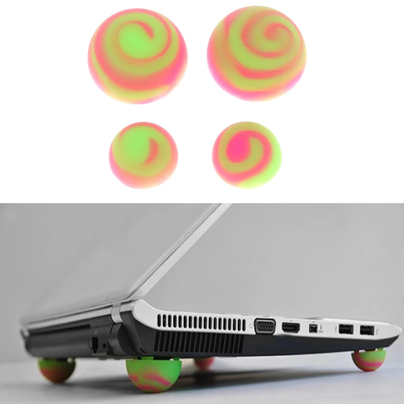 

Black/Orange/White Notebook Cool Ball Laptop Cooling Stand Cooler Ball Feet Antiskid Leg Skidproof Pads Notebook Supplies