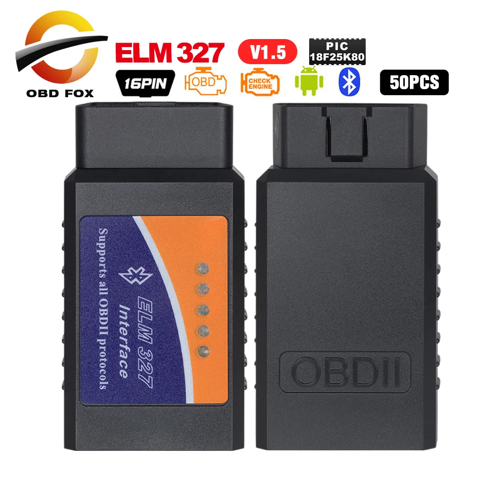 Elm327 V1.5 bluetooth OBD2 автомобильный диагностический инструмент 50 шт./лот Super mini ELM 327 WIFI