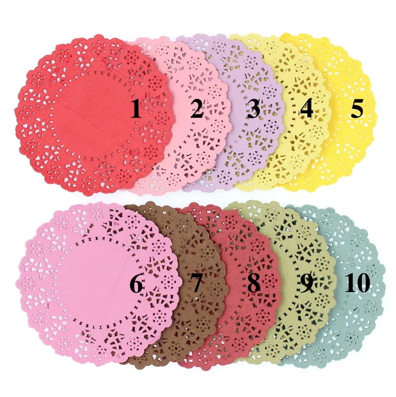 KSCRAFT 4 5 дюймов красочные кружевные бумажные салфетки/подставки для фотографий