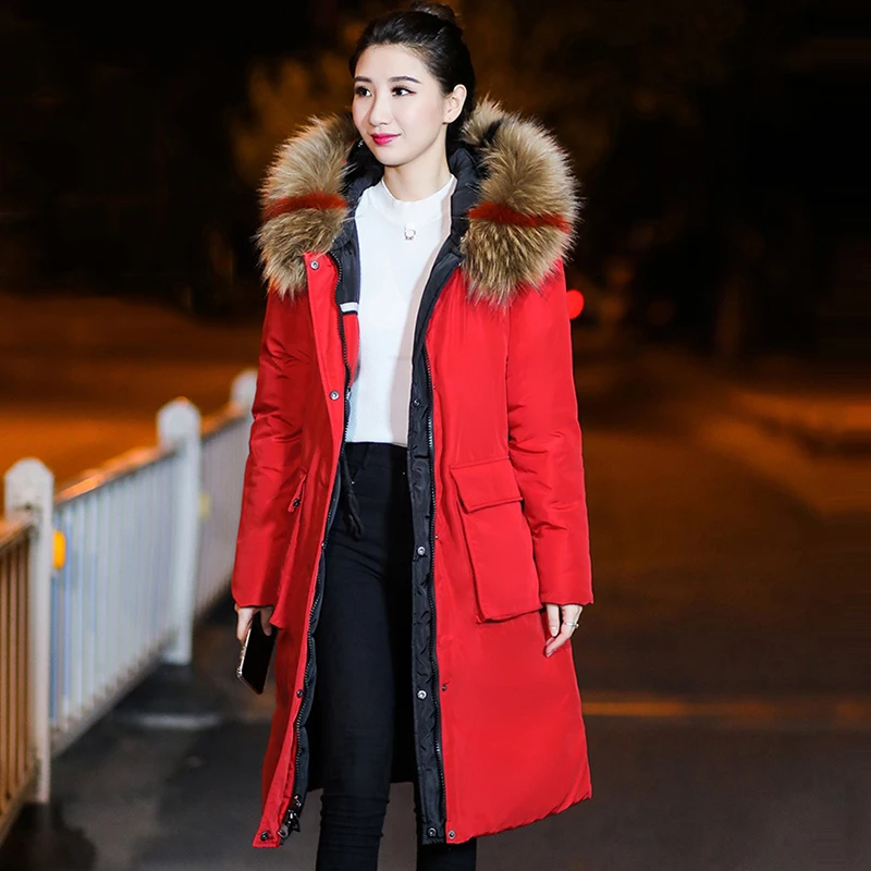 Вышивка Два боковых можно носить куртка плюс Размеры 2018 Мода натуральный мех