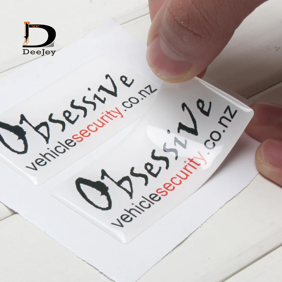 Заказные печатные прозрачные цветные купольные смолы этикетки клейкие