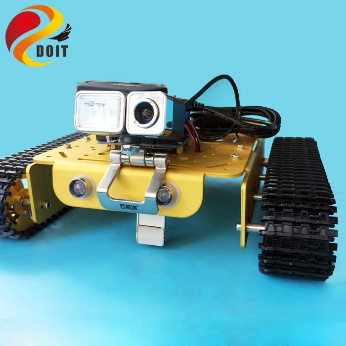 Робот-танк T200 с пультом дистанционного управления Wi-Fi шасси для Arduino | Игрушки и