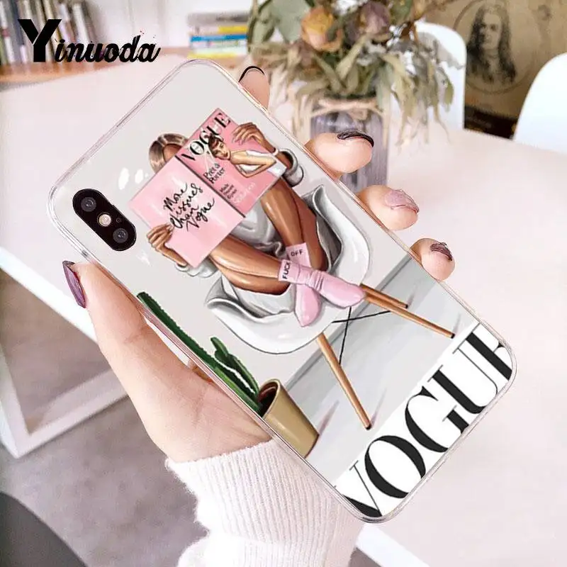 Чехол для iphone 13 7 6 X модная Рождественская девушка распродажа Роскошный чехол