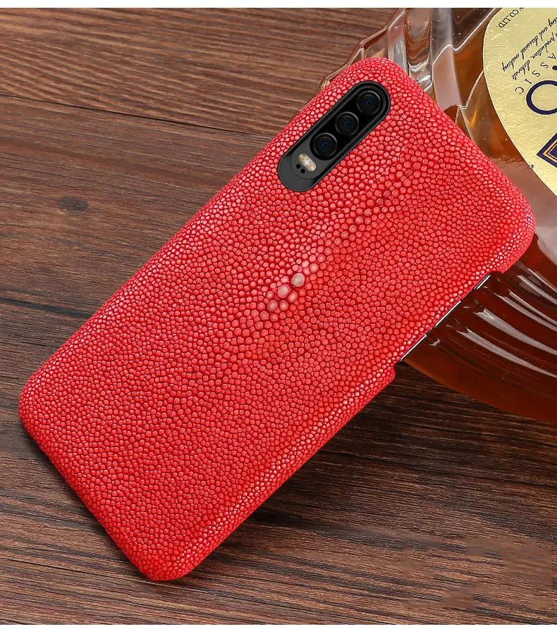 H21 Натуральная кожа ската тайский жемчуг fish кожаный чехол для huawei p30 p20 Pro P10Lite для huawei mate 20 p30 чехол для телефона для Honor 8X - Цвет: H21