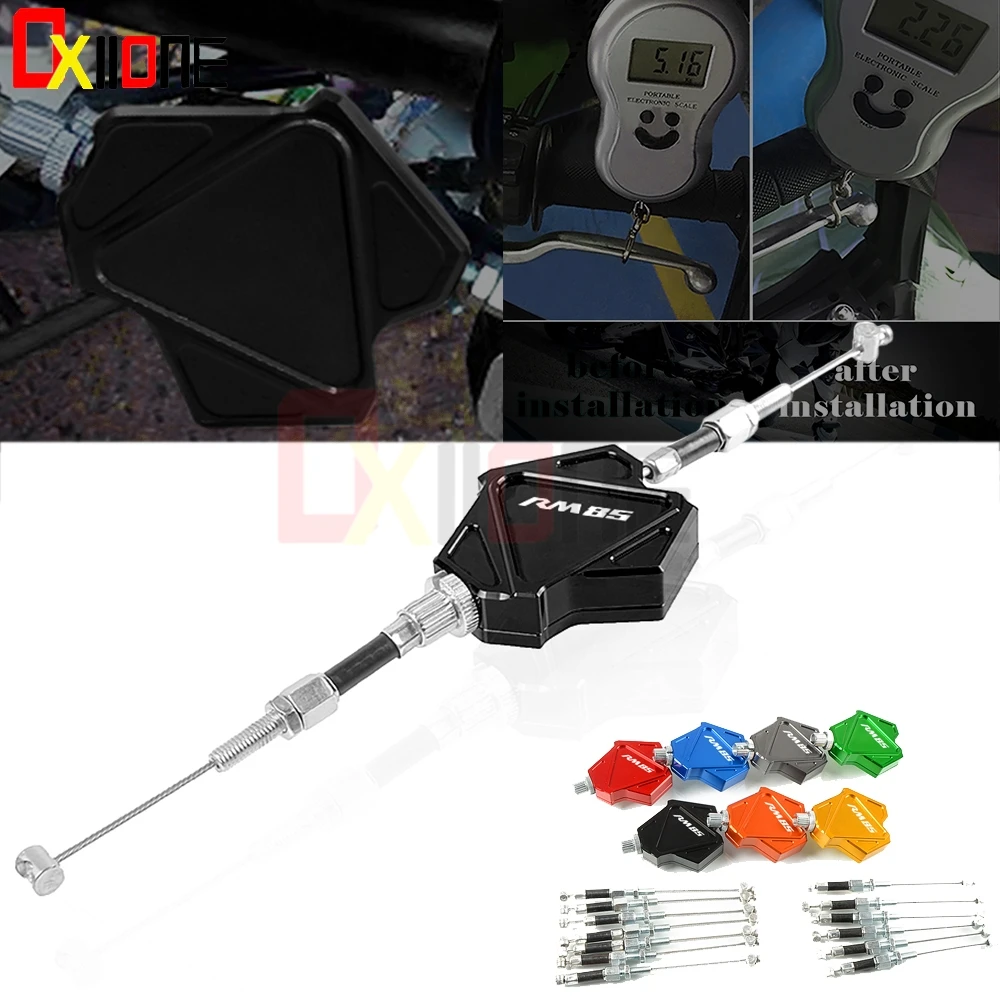 

Motorcycle Accessories CNC Aluminum Stunt Clutch Lever Easy Pull Cable System For Suzuki RM85 RM 85 2005 2006 2007 2008-2017