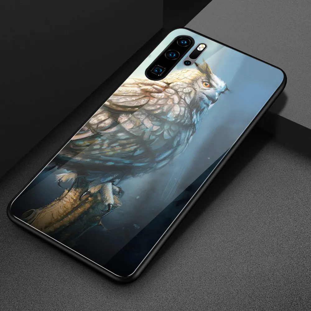 Чехол для Huawei honor 8x со стеклянной задней крышкой чехол 10 lite с рисунком животного