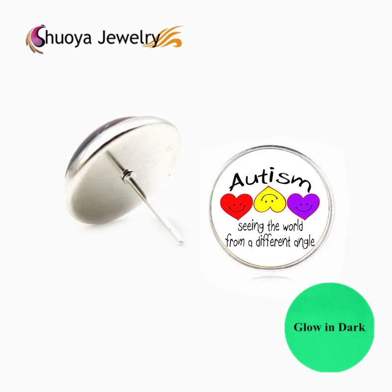 Аутизма Boucles D'oreilles светящиеся S &amp Y 2017 Лидер продаж Модные Серебристые Цвет