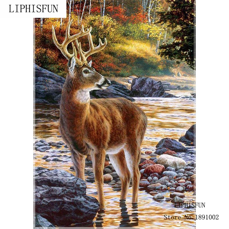 

Сделай Сам Алмаз Живопись Животные Олень 5D diamond Вышивка вышивки крестом Рукоделие полный Смола площади Алмазная мозаика Домашний Декор
