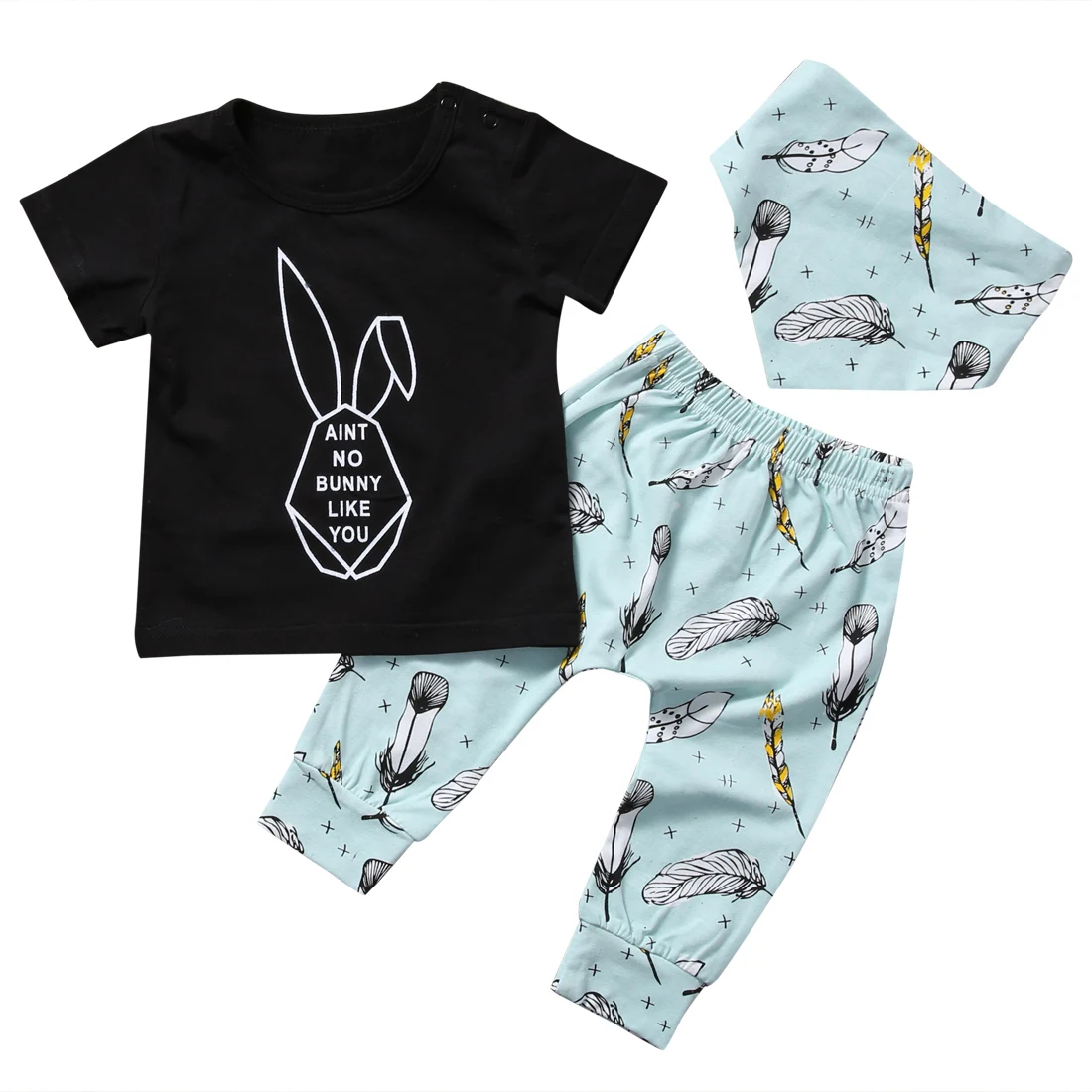 Newborn Infant Baby Boys Girls Clothes Set T-shirt Tops Short Sleeve Pants Cute Outfits Clothing Boy | Детская одежда и обувь