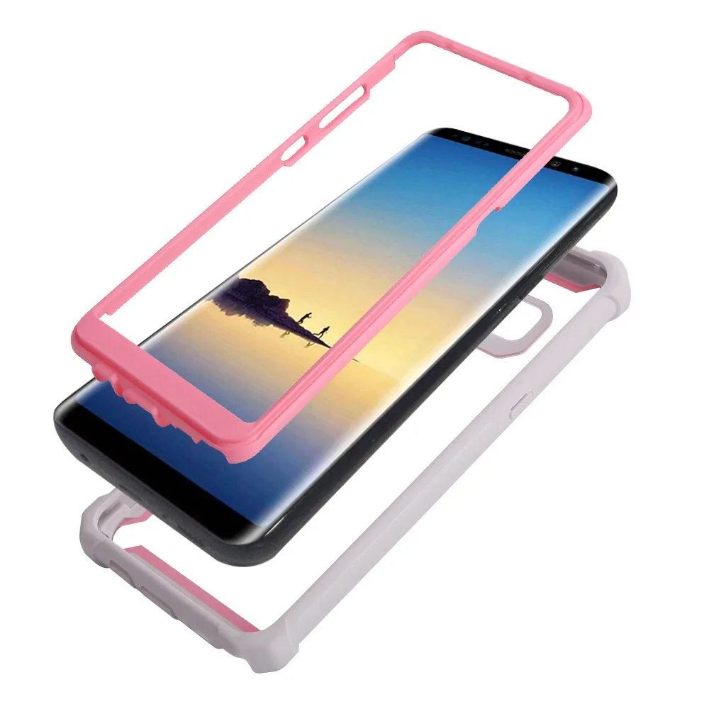 Противоударный прозрачный чехол накладка для Samsung Galaxy S10 S10Plus S10Lite S9 S8 360 защитный