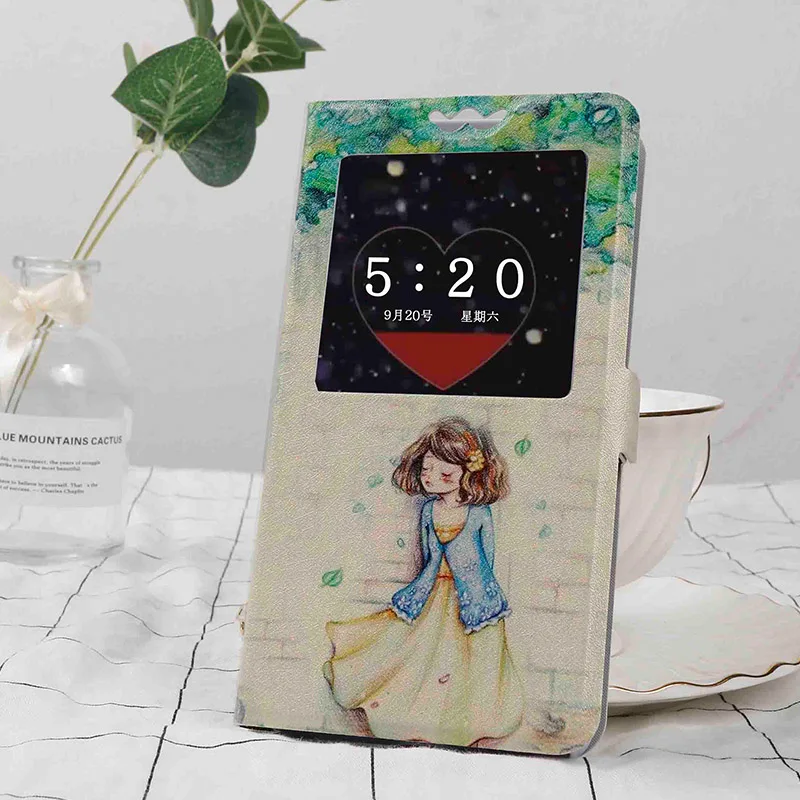 Flip cases For Alcatel 1 5033D 1C 5009[DA] 1X 5059D 3 3X 3V 3C 5 5V A7 A5 Led A3 Plus Painting Leather Protective Phone case bag - Цвет: painted girl