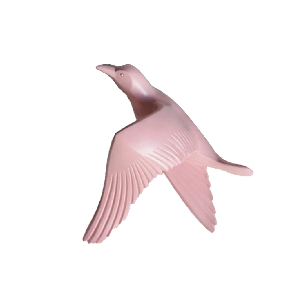 Pink A Домашние декоративные смолы 3D ручной работы Летающая Чайка птицы ремесла стены Искусство Скульптура подвесной Декор - Цвет: Pink A