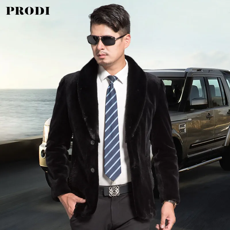 Проди 2017 зимние мужские из натуральной норки куртка короткая пальто Мужчины