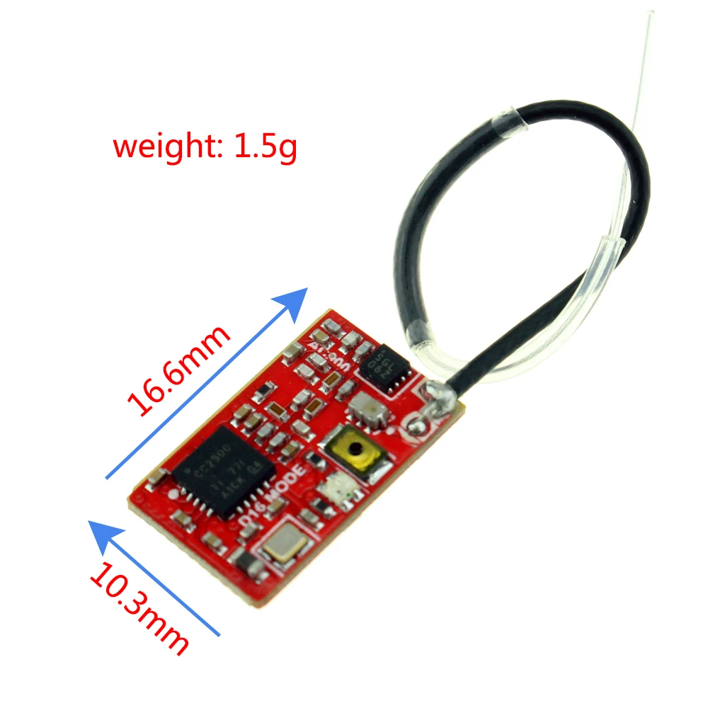 AC900 Dual Model Mini Receiver Frsky D16 Supports FUTABA S-FHSS, XM Mini XM+X9D Receiver Output for RC Indoor Racing Quadcopter