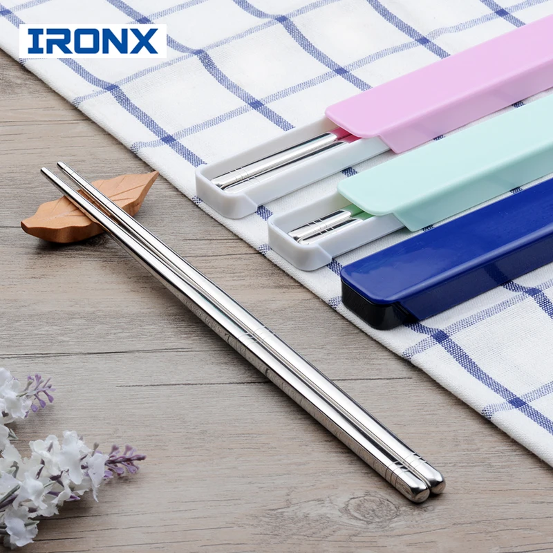 Ironx палочки для еды суши портативный коробка из нержавеющей стали Хаши палками случае