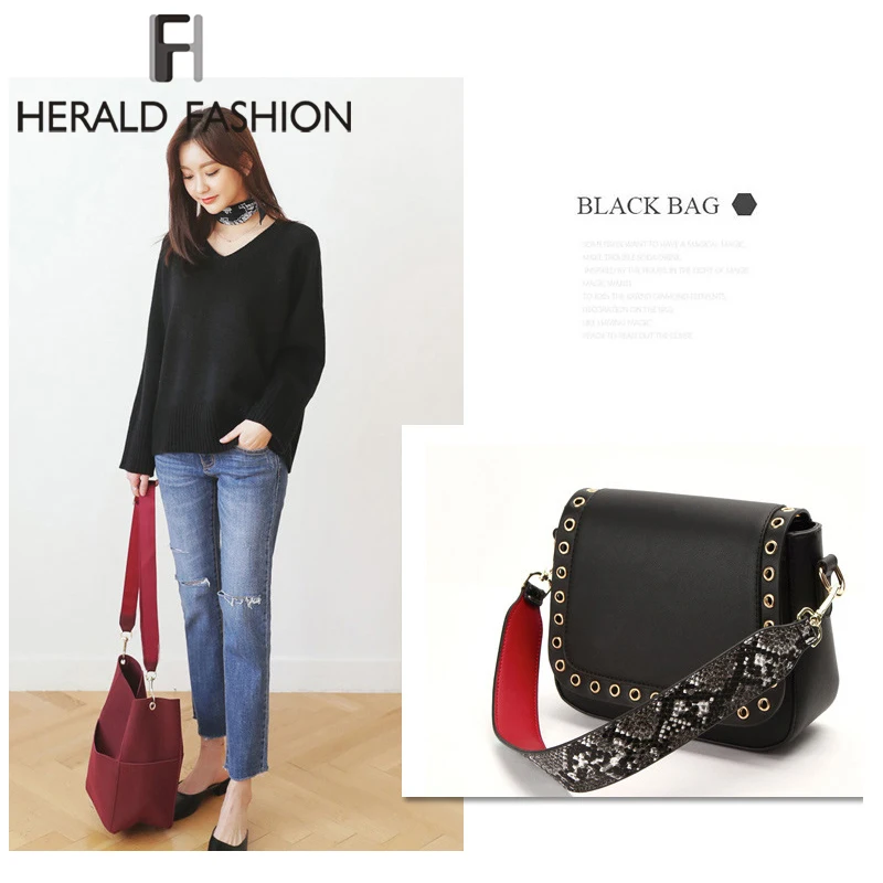 Herald Fashion для женщин Съемная сумка ручка качественные сумки на замену ремень